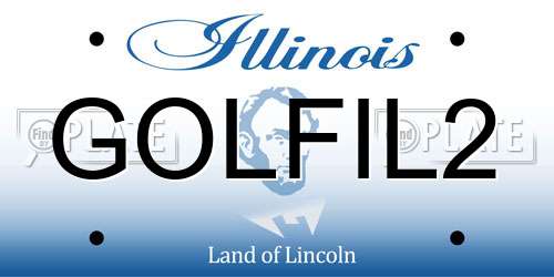 GOLFIL2 Illinois License Plate