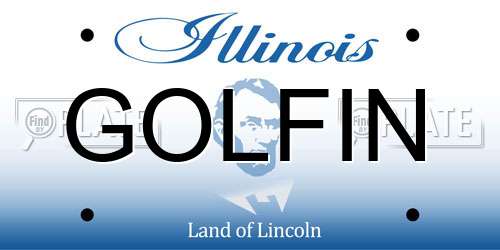 GOLFIN Illinois License Plate