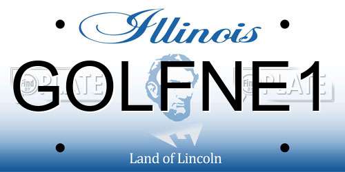 GOLFNE1 Illinois License Plate