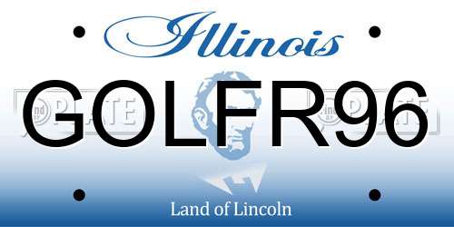 GOLFR96 Illinois License Plate