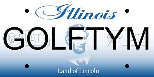 GOLFTYM Illinois License Plate