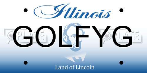 GOLFYG Illinois License Plate