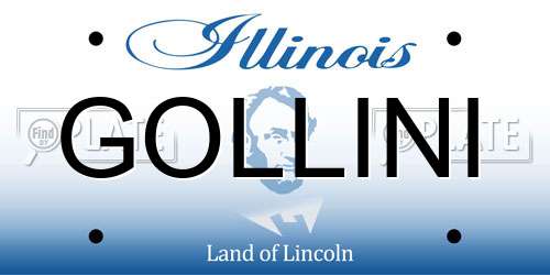 GOLLINI Illinois License Plate