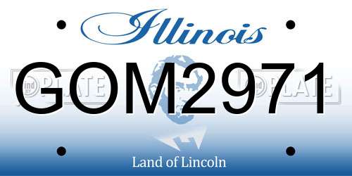 GOM2971 Illinois License Plate