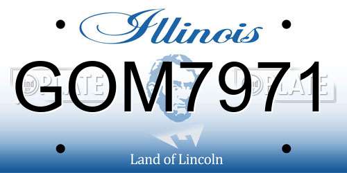 GOM7971 Illinois License Plate