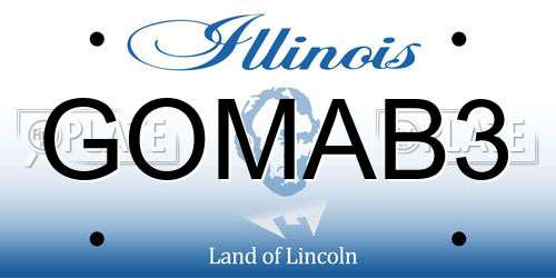 GOMAB3 Illinois License Plate