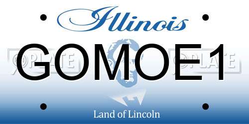 GOMOE1 Illinois License Plate