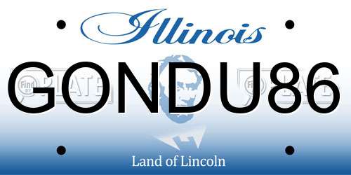GONDU86 Illinois License Plate