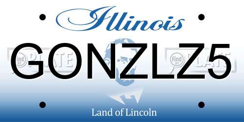 GONZLZ5 Illinois License Plate