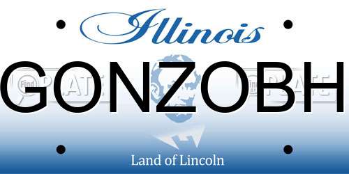 GONZOBH Illinois License Plate