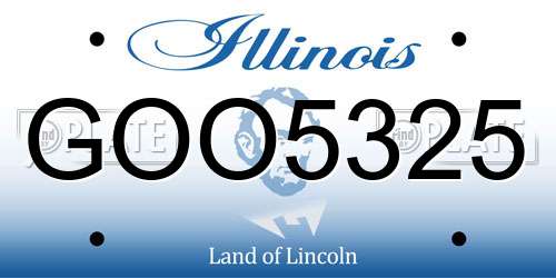 GOO5325 Illinois License Plate