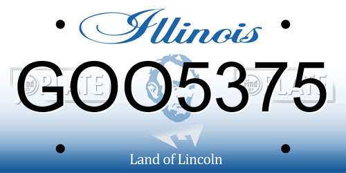 GOO5375 Illinois License Plate
