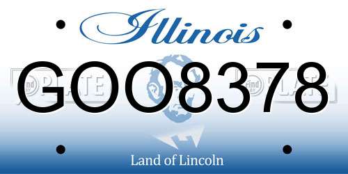 GOO8378 Illinois License Plate
