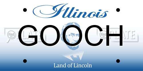 GOOCH Illinois License Plate
