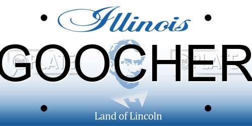 GOOCHER Illinois License Plate