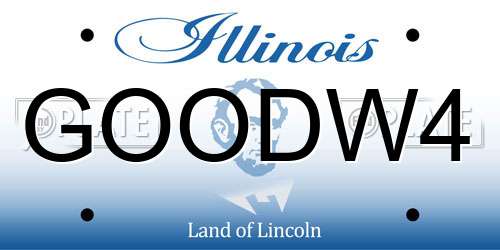 GOODW4 Illinois License Plate