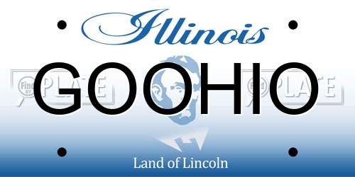 GOOHIO Illinois License Plate