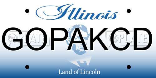 GOPAKCD Illinois License Plate