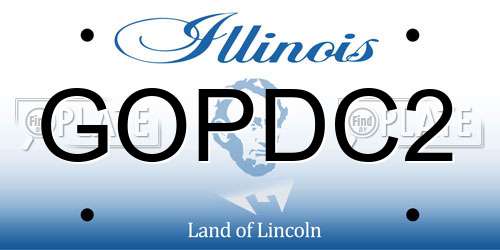 GOPDC2 Illinois License Plate