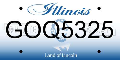 GOQ5325 Illinois License Plate