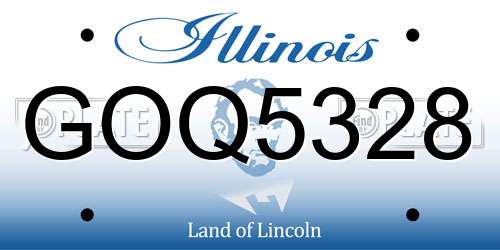 GOQ5328 Illinois License Plate