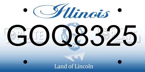 GOQ8325 Illinois License Plate