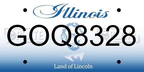 GOQ8328 Illinois License Plate