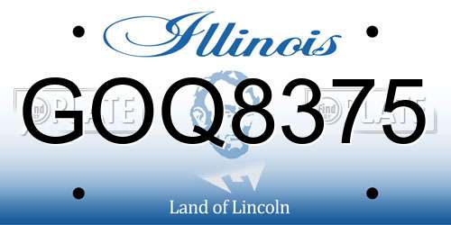 GOQ8375 Illinois License Plate