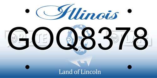 GOQ8378 Illinois License Plate