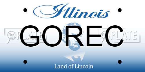 GOREC Illinois License Plate