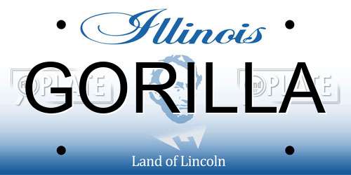 GORILLA Illinois License Plate