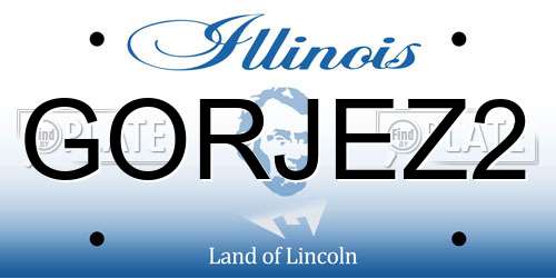 GORJEZ2 Illinois License Plate