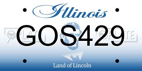 GOS429 Illinois License Plate