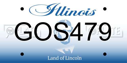 GOS479 Illinois License Plate