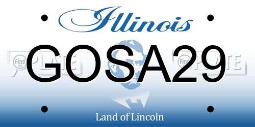 GOSA29 Illinois License Plate