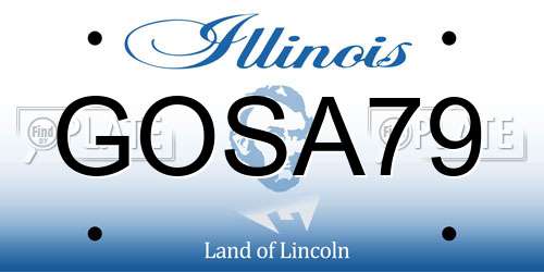 GOSA79 Illinois License Plate