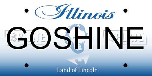 GOSHINE Illinois License Plate