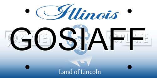 GOSIAFF Illinois License Plate