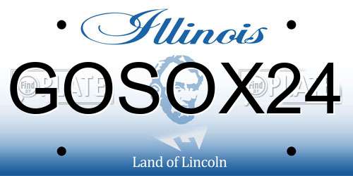 GOSOX24 Illinois License Plate