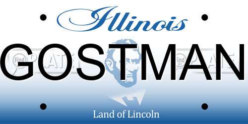 GOSTMAN Illinois License Plate