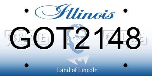 GOT2148 Illinois License Plate