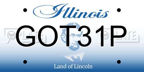 GOT31P Illinois License Plate