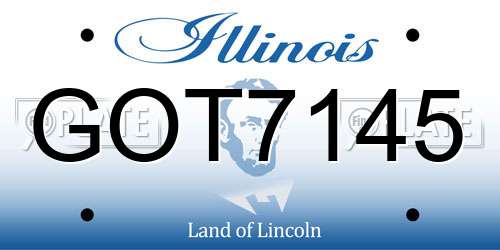 GOT7145 Illinois License Plate