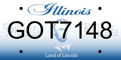 GOT7148 Illinois License Plate
