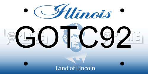GOTC92 Illinois License Plate