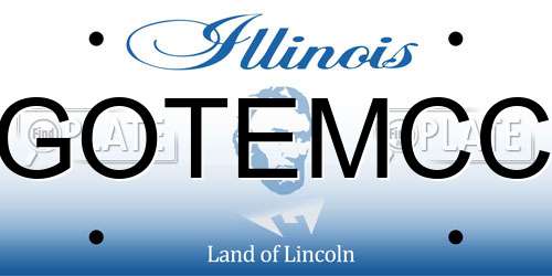 GOTEMCC Illinois License Plate