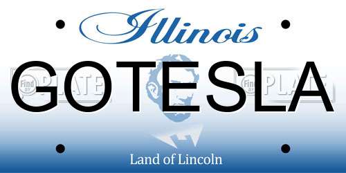 GOTESLA Illinois License Plate