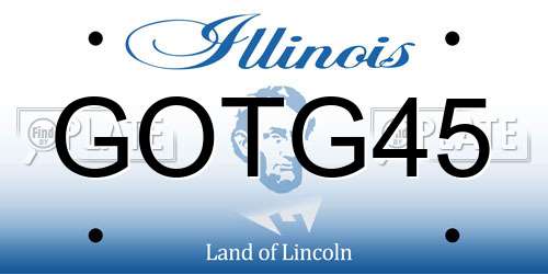 GOTG45 Illinois License Plate