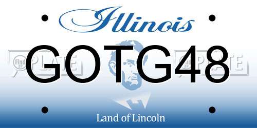 GOTG48 Illinois License Plate