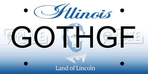GOTHGF Illinois License Plate